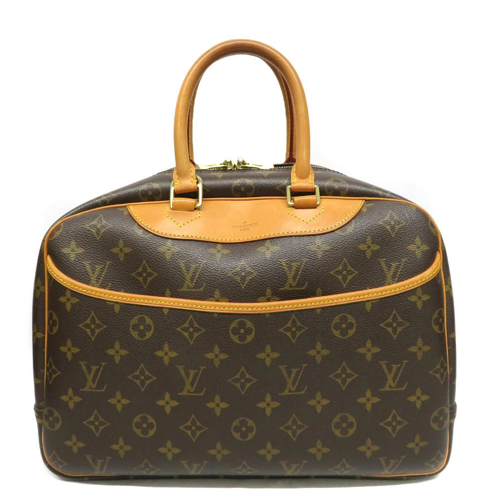Louis Vuitton Deauville handbag monogram canvas brown leather
